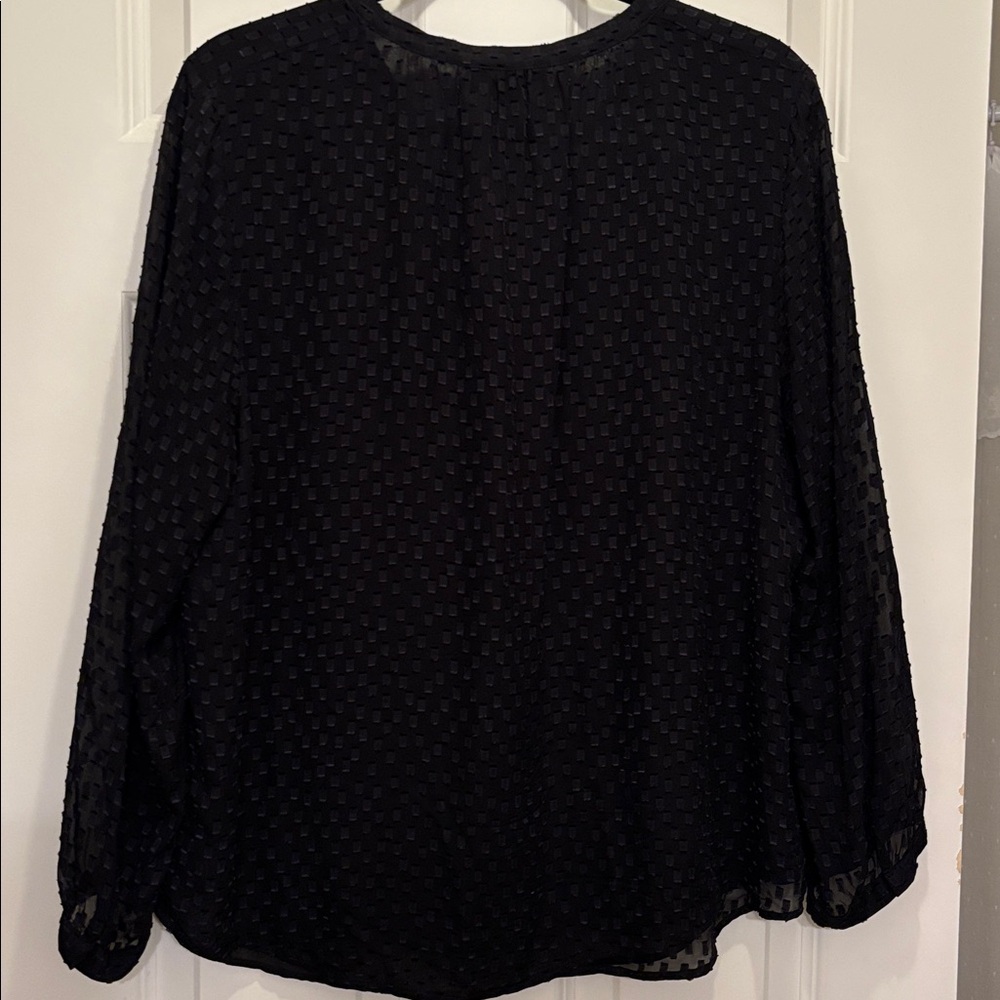 J. Crew Silk Blend Clip Dot Blouse - Picture 4 of 9